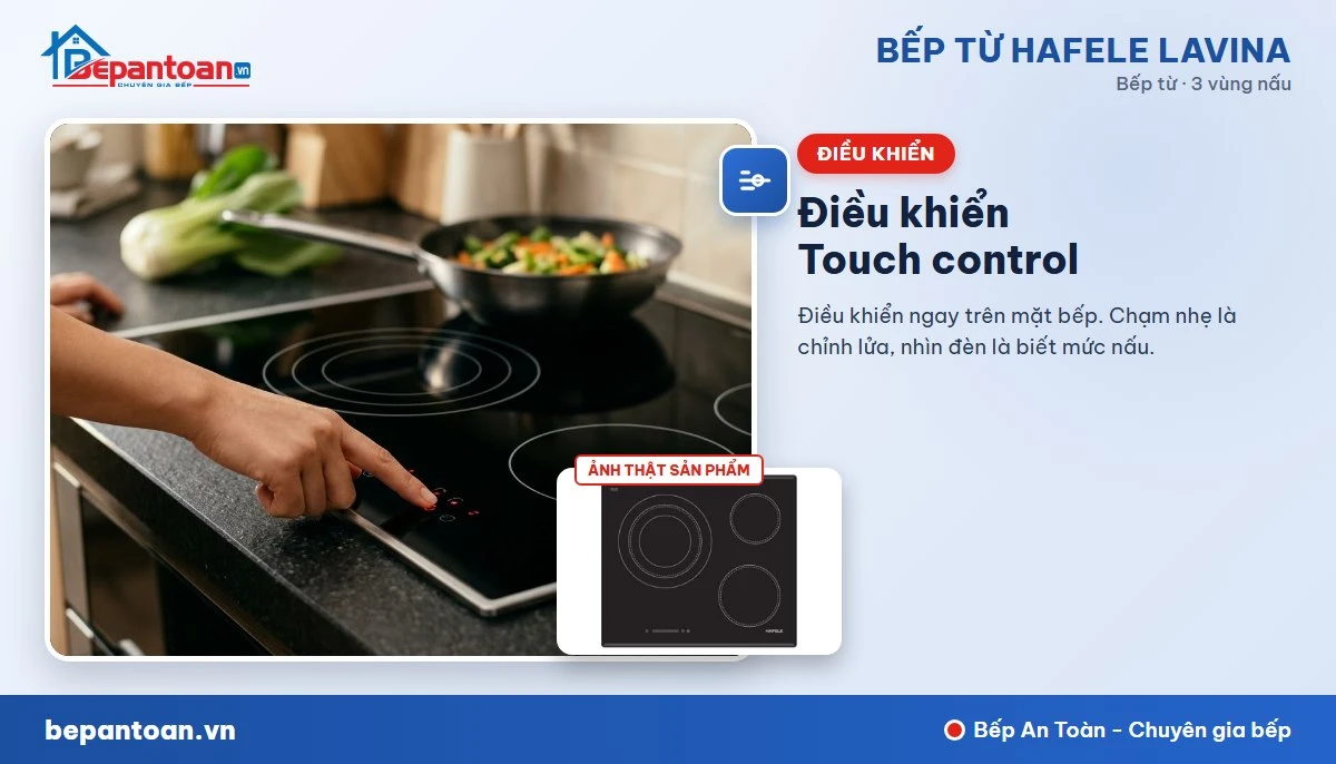 Bếp từ Hafele Lavina - Điều khiển Touch control