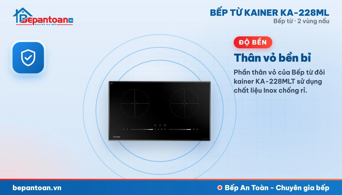Bếp từ Kainer KA-228ML - Thân vỏ bền bỉ