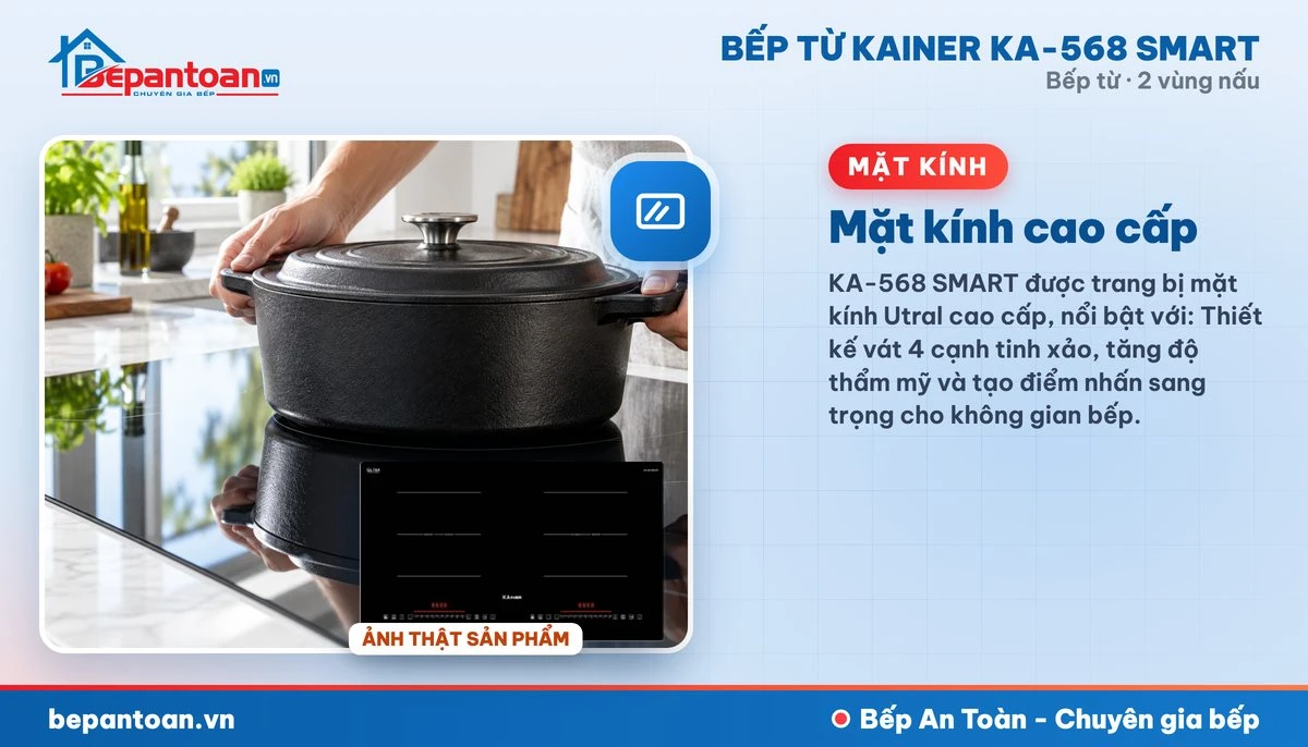 Bếp từ Kainer KA-568 SMART - Mặt kính cao cấp