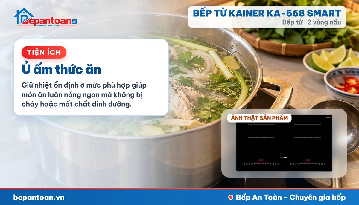 Bếp từ Kainer KA-568 SMART - Ủ ấm thức ăn