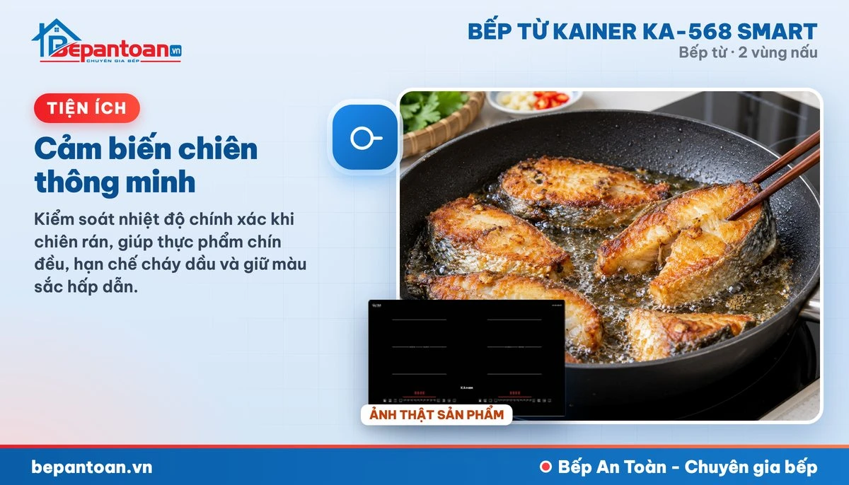 Bếp từ Kainer KA-568 SMART - Cảm biến chiên thông minh