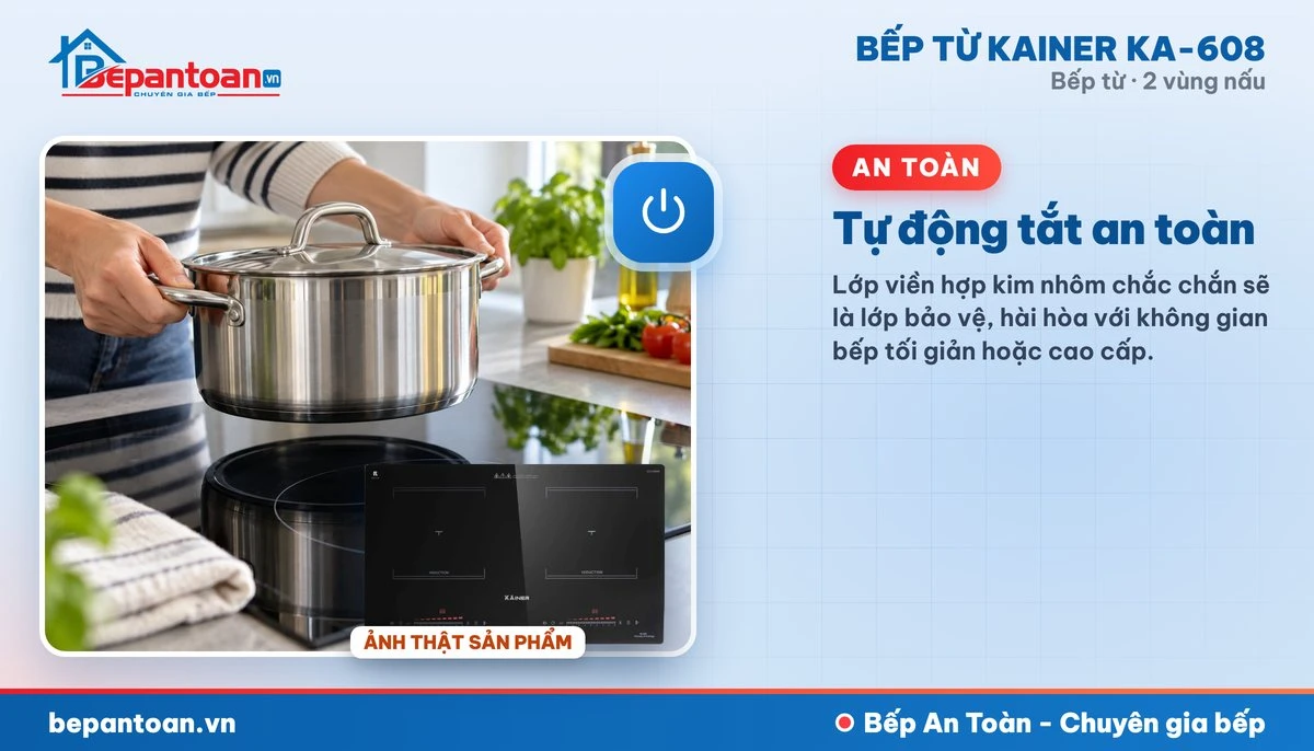 Bếp từ Kainer KA-608 - Tự động tắt an toàn