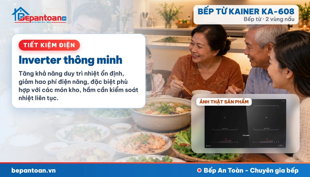 Bếp từ Kainer KA-608 - Inverter thông minh