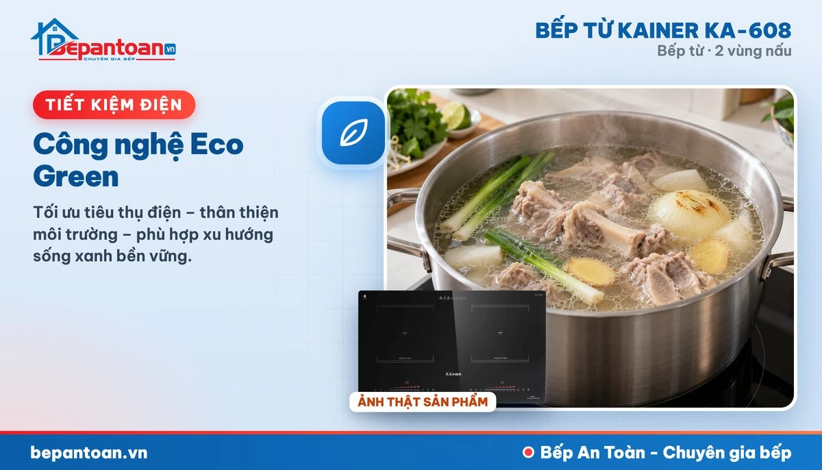 Bếp từ Kainer KA-608 - Công nghệ Eco Green