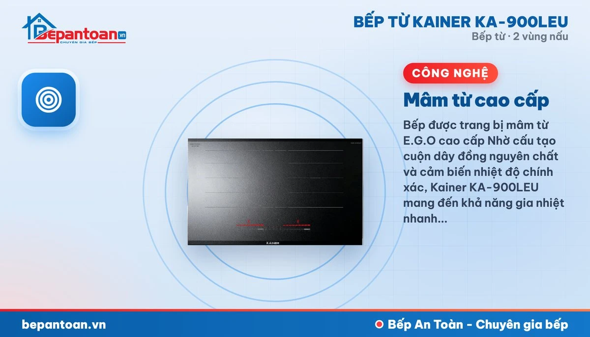 Bếp từ Kainer KA-900LEU - Mâm từ cao cấp