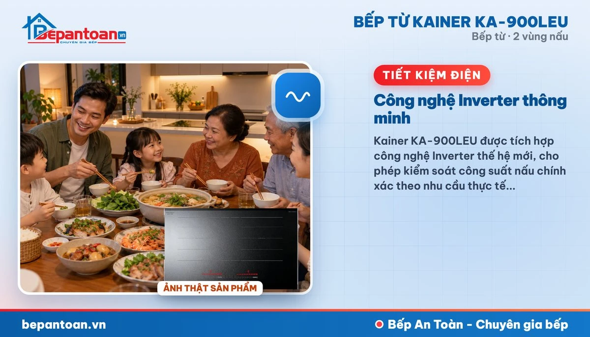 Bếp từ Kainer KA-900LEU - Công nghệ Inverter thông minh