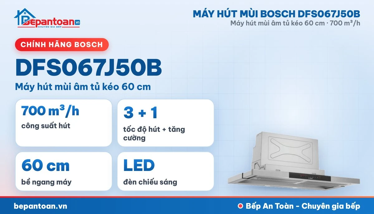 Máy hút mùi Bosch DFS067J50B - tổng quan