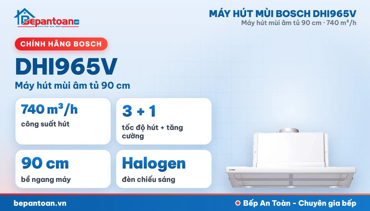 Máy hút mùi Bosch DHI965V - tổng quan