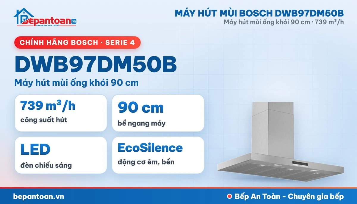 Máy hút mùi Bosch DWB97DM50B - tổng quan
