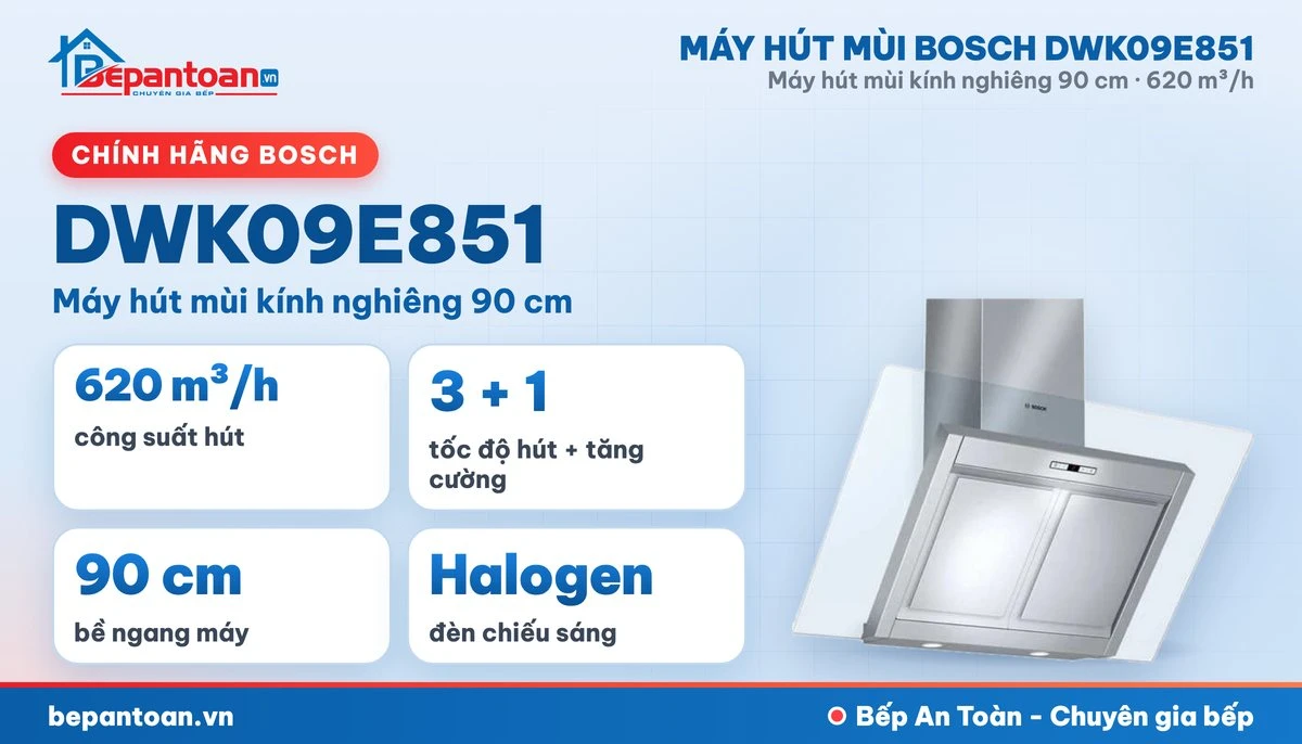 Máy hút mùi Bosch DWK09E851 - tổng quan