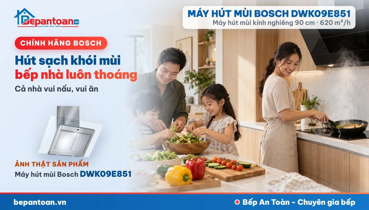 Máy hút mùi Bosch DWK09E851 - gia đình
