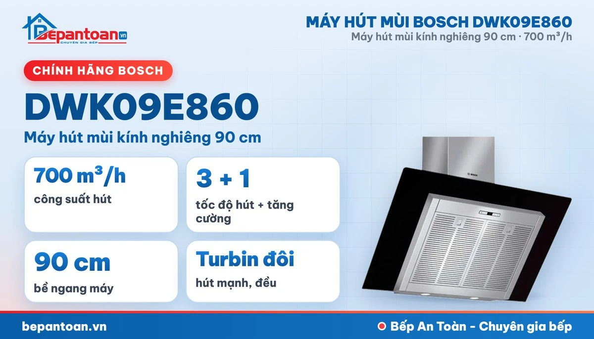 Máy hút mùi Bosch DWK09E860 - tổng quan