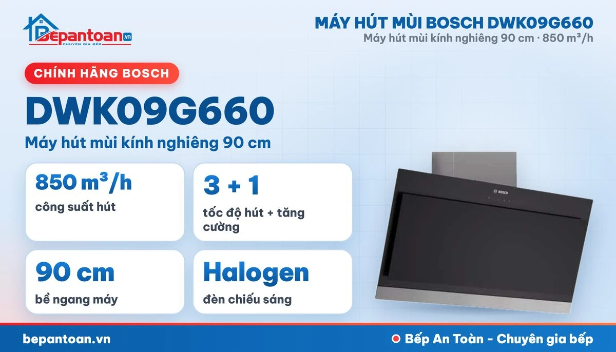 Máy hút mùi Bosch DWK09G660 - tổng quan