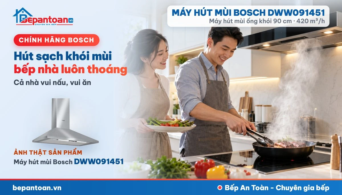 Máy hút mùi Bosch DWW091451 - gia đình