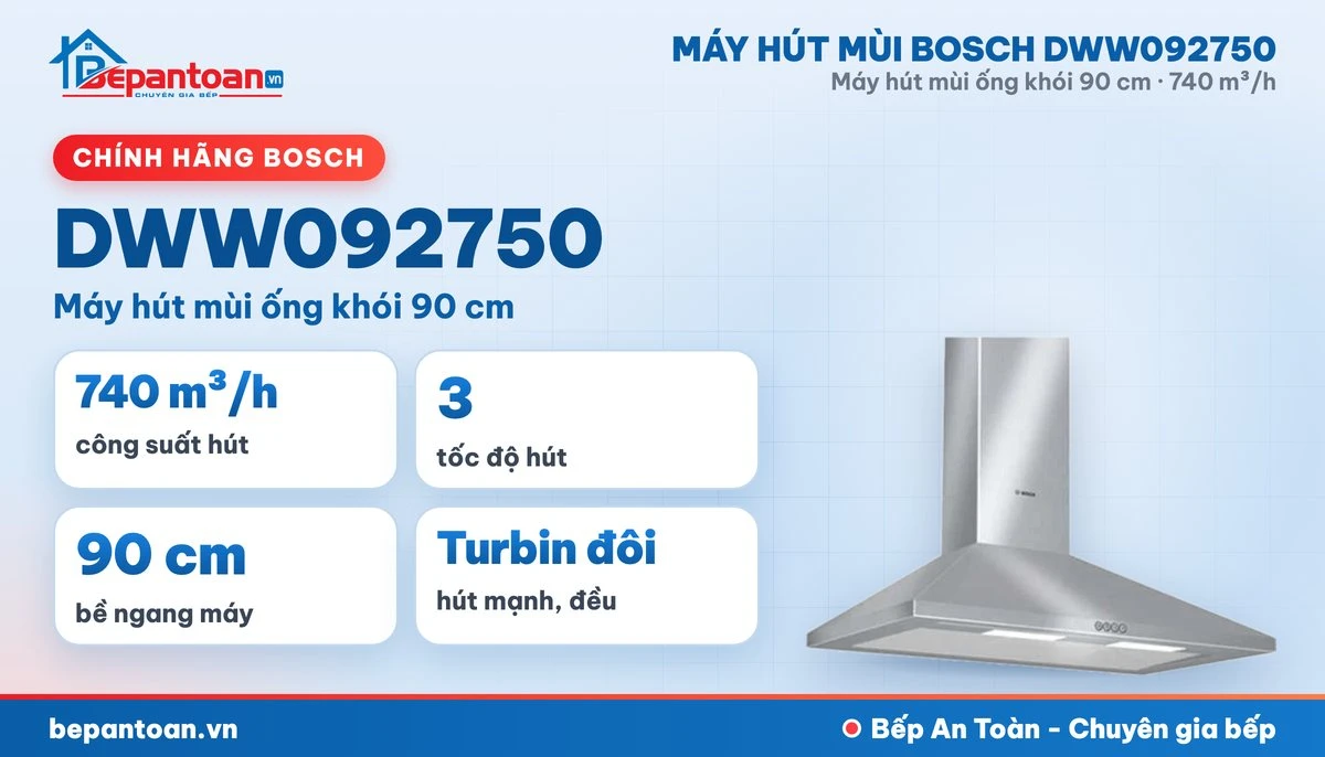 Máy hút mùi Bosch DWW092750 - tổng quan