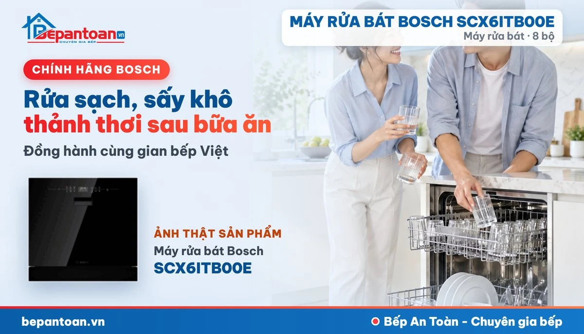 Máy rửa bát Bosch SCX6ITB00E - gia đình