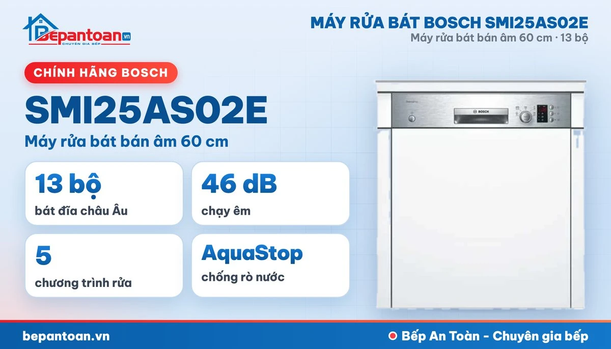 Máy rửa bát Bosch SMI25AS02E - tổng quan