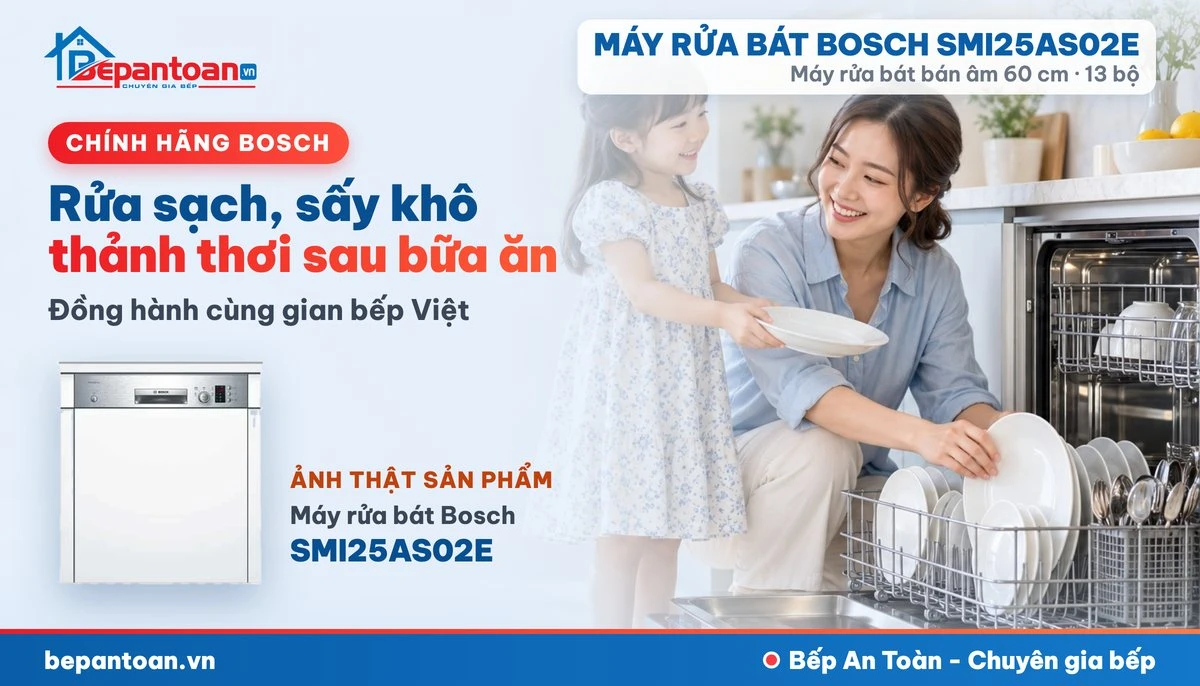 Máy rửa bát Bosch SMI25AS02E - gia đình