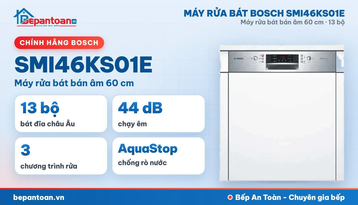 Máy rửa bát Bosch SMI46KS01E - tổng quan