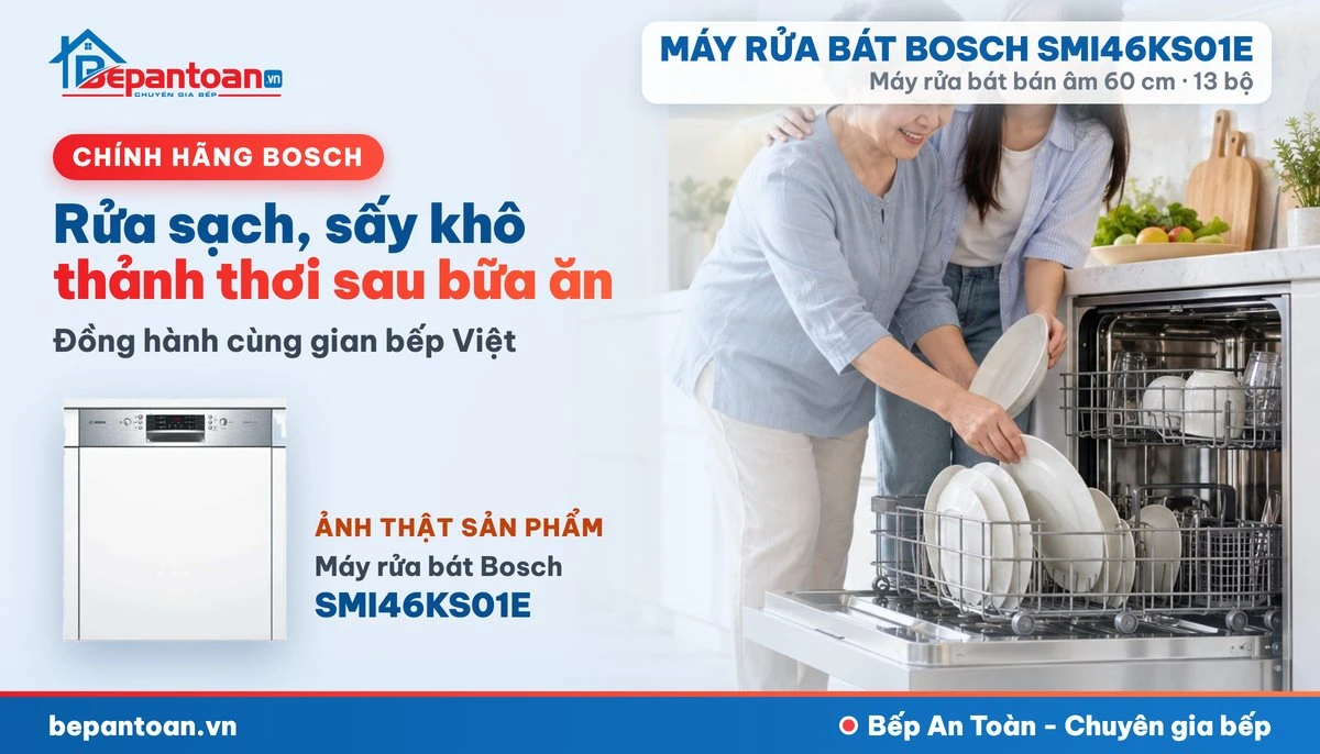 Máy rửa bát Bosch SMI46KS01E - gia đình