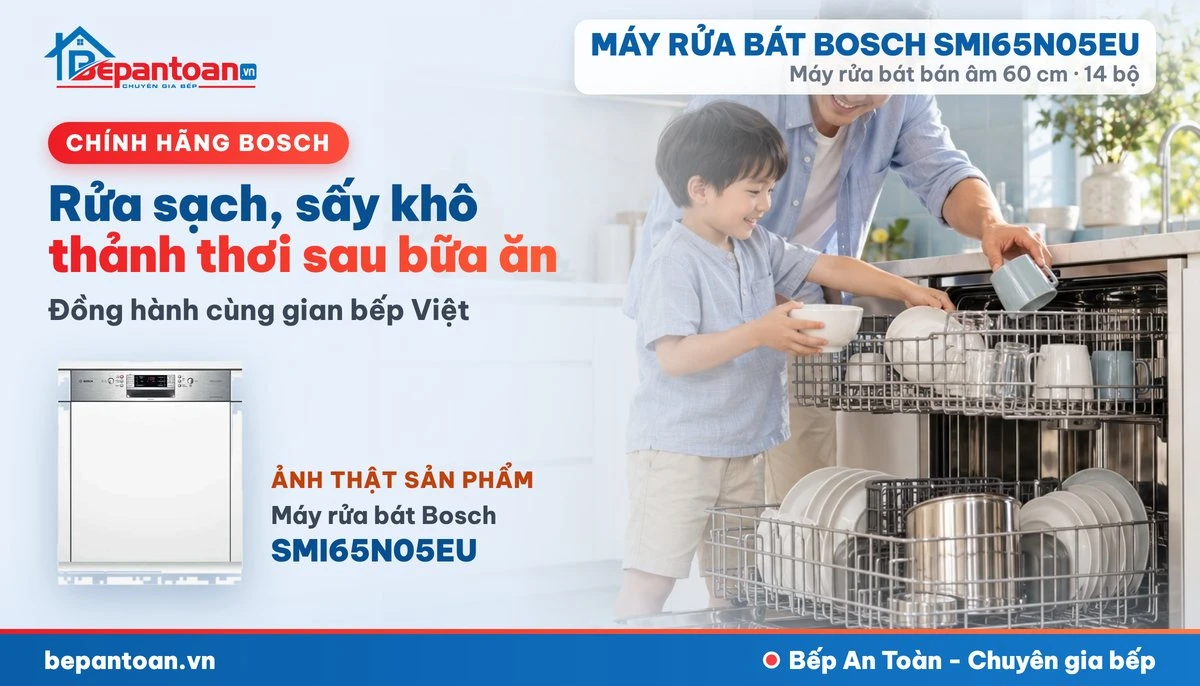 Máy rửa bát Bosch SMI65N05EU - gia đình