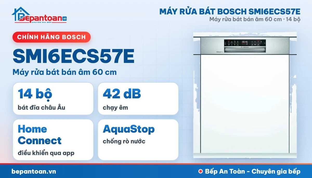 Máy rửa bát Bosch SMI6ECS57E - tổng quan