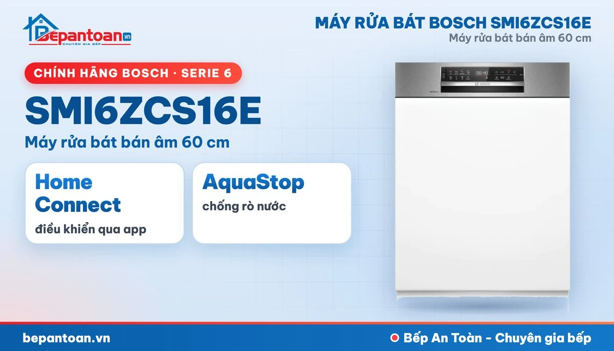 Máy rửa bát Bosch SMI6ZCS16E - tổng quan