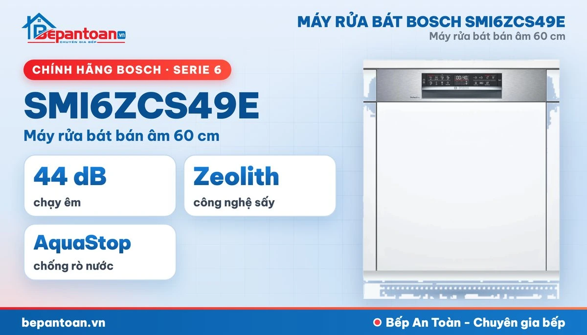 Máy rửa bát Bosch SMI6ZCS49E - tổng quan