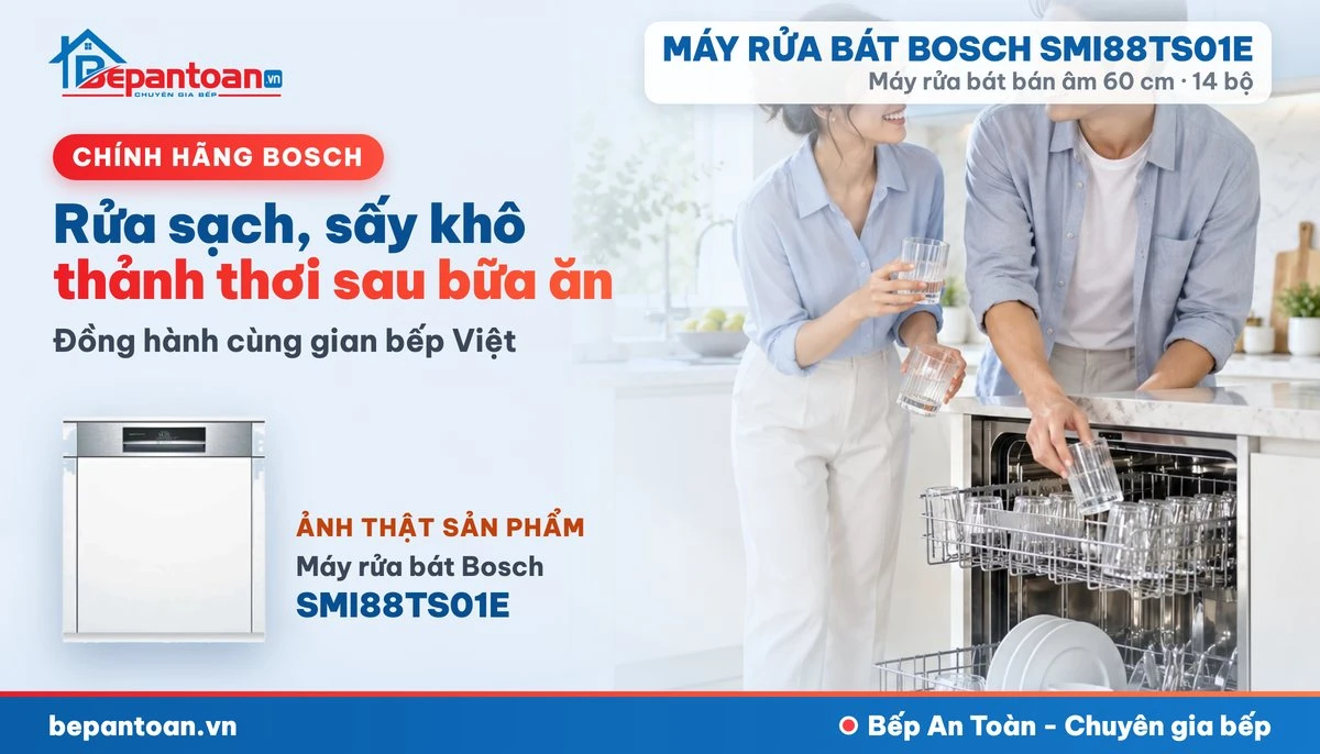 Máy rửa bát Bosch SMI88TS01E - gia đình