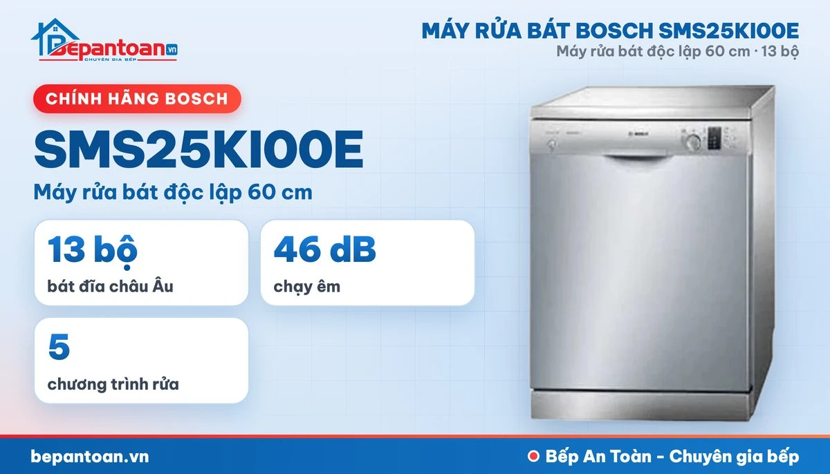 Máy rửa bát Bosch SMS25KI00E - tổng quan