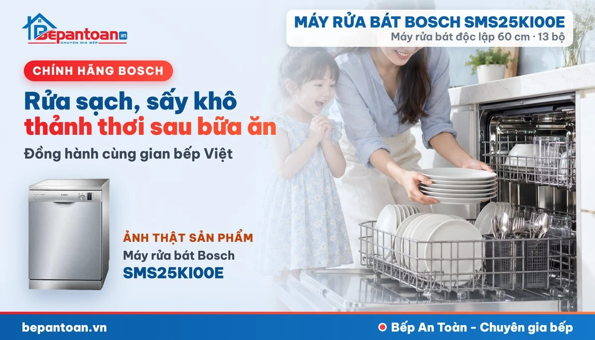 Máy rửa bát Bosch SMS25KI00E - gia đình