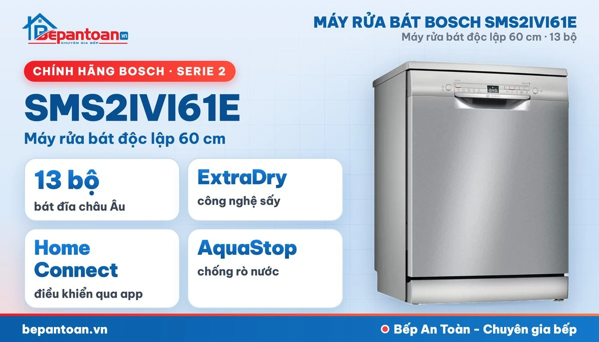 Máy rửa bát Bosch SMS2IVI61E - tổng quan