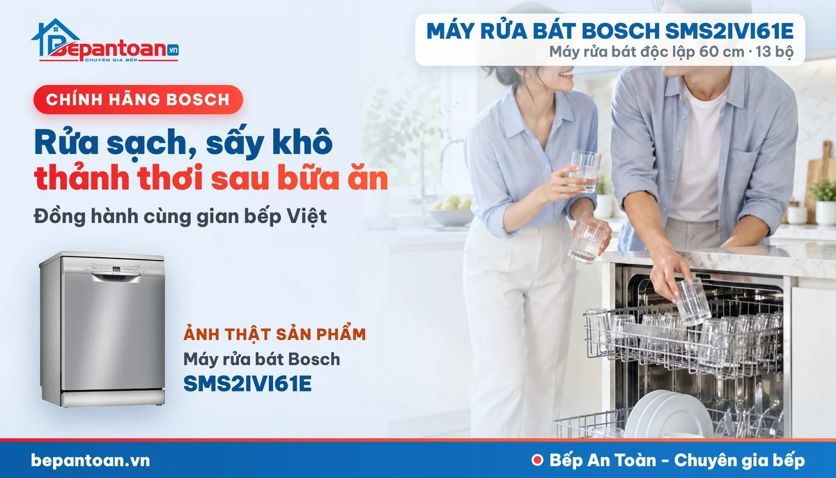 Máy rửa bát Bosch SMS2IVI61E - gia đình