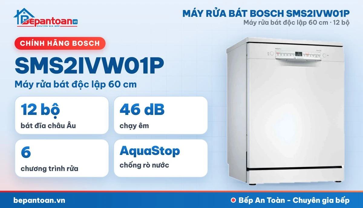 Máy rửa bát Bosch SMS2IVW01P - tổng quan