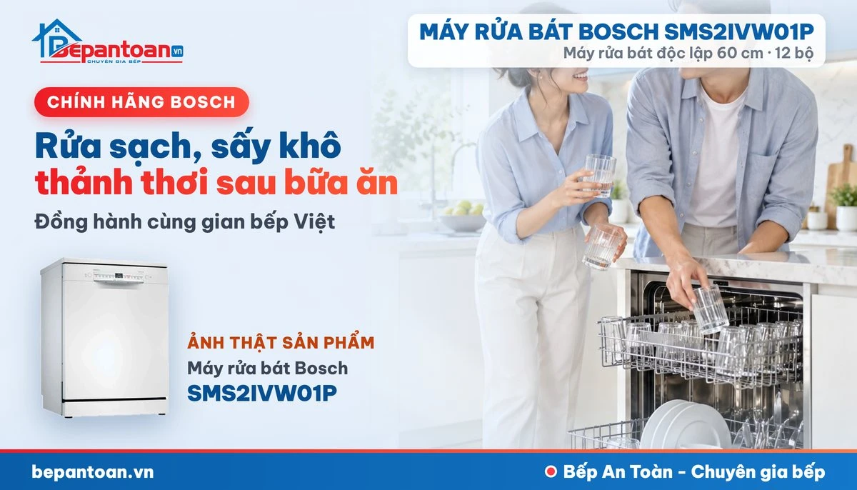 Máy rửa bát Bosch SMS2IVW01P - gia đình
