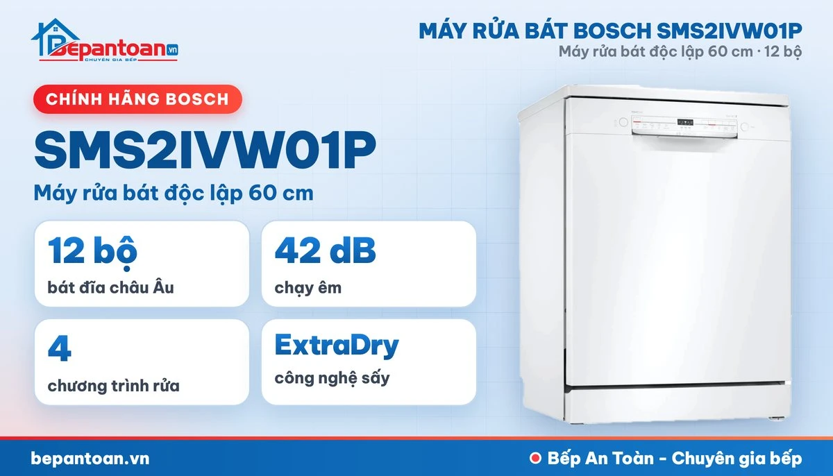 Máy rửa bát Bosch SMS2IVW01P - tổng quan
