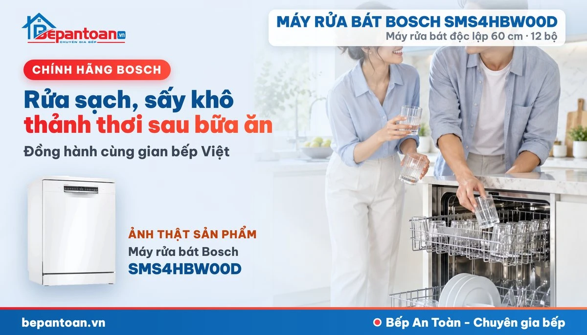 Máy rửa bát Bosch SMS4HBW00D - gia đình