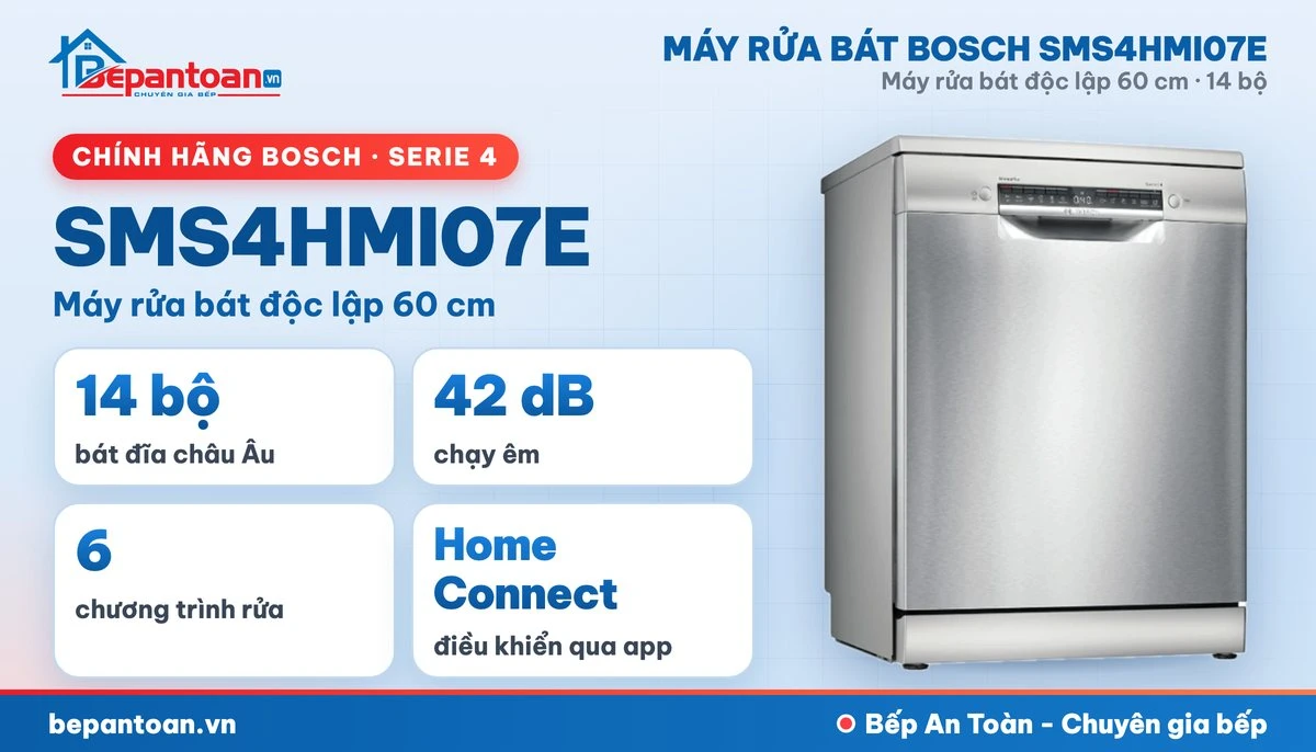 Máy rửa bát Bosch SMS4HMI07E - tổng quan