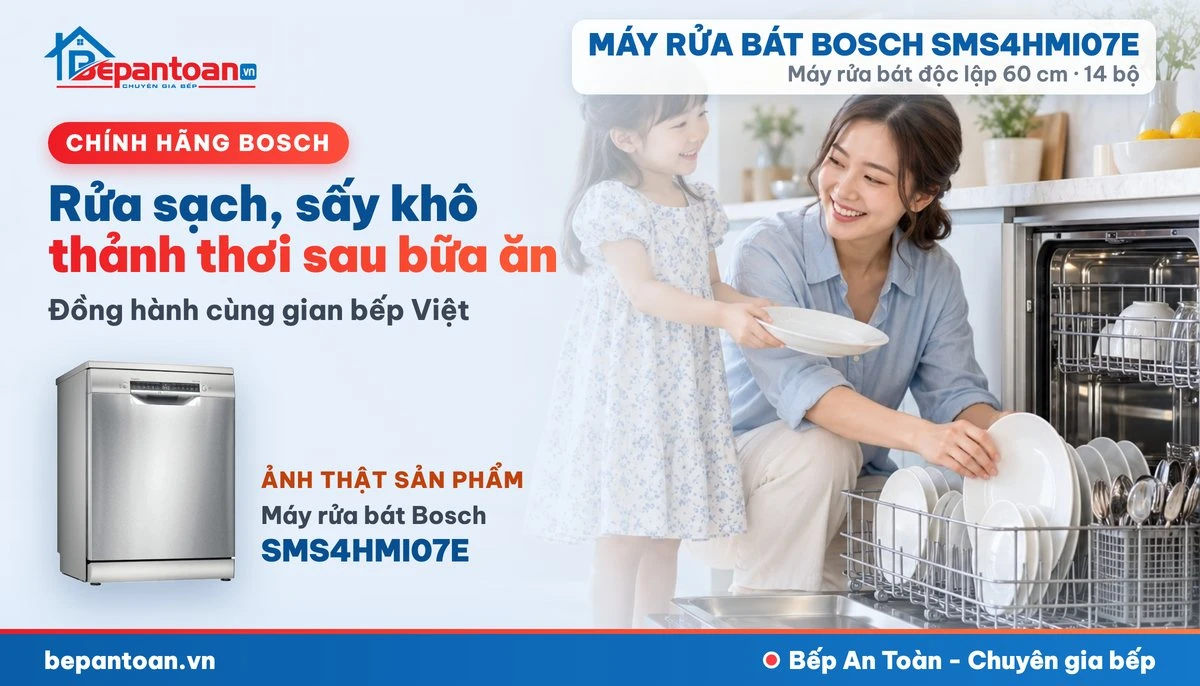 Máy rửa bát Bosch SMS4HMI07E - gia đình