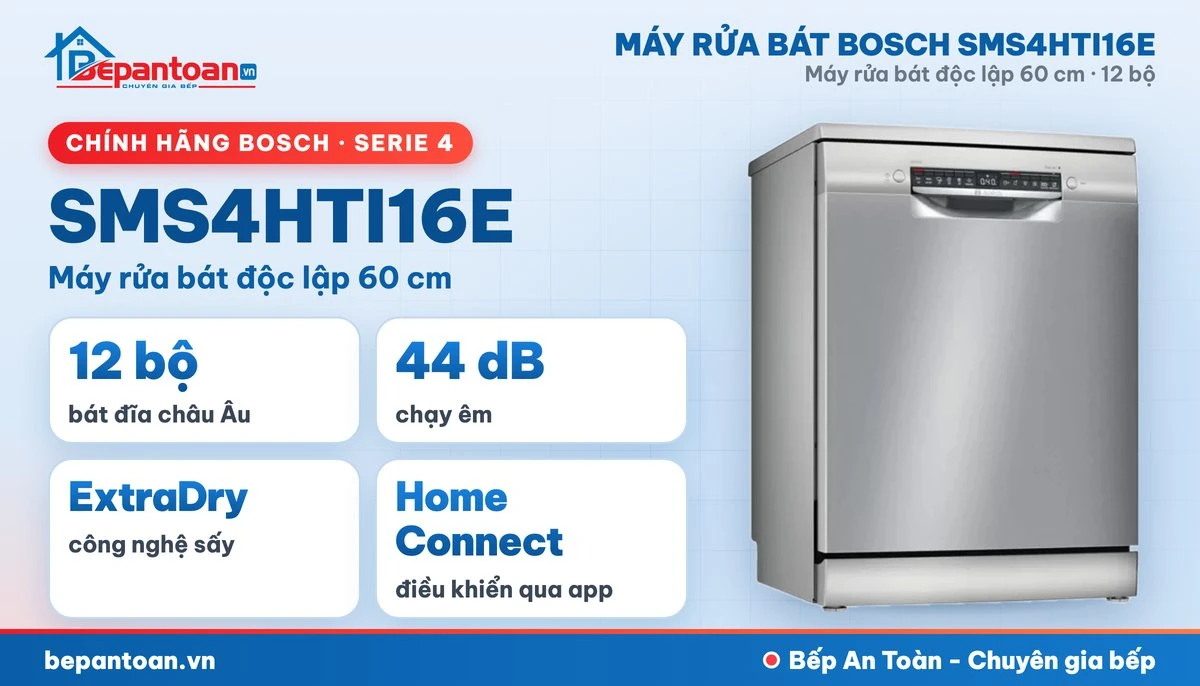 Máy rửa bát Bosch SMS4HTI16E - tổng quan