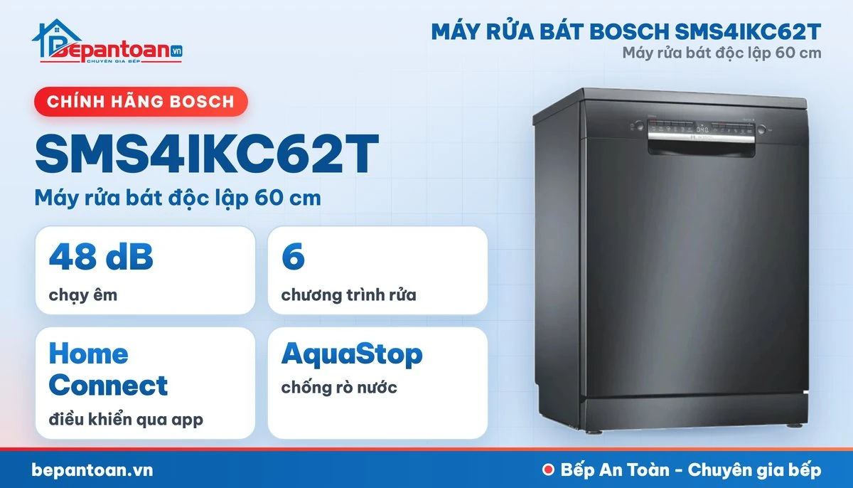 Máy rửa bát Bosch SMS4IKC62T - tổng quan