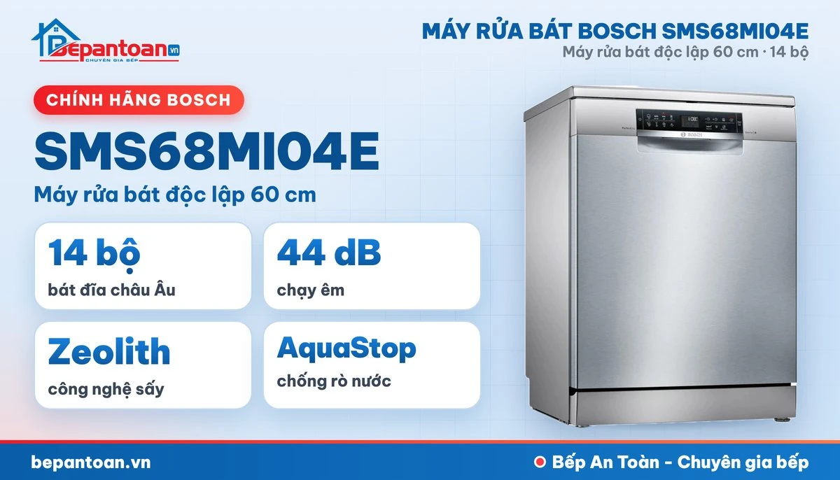 Máy rửa bát Bosch SMS68MI04E - tổng quan