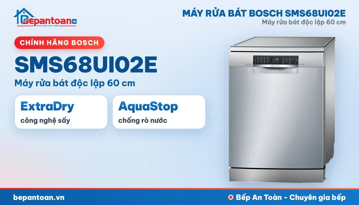 Máy rửa bát Bosch SMS68UI02E - tổng quan
