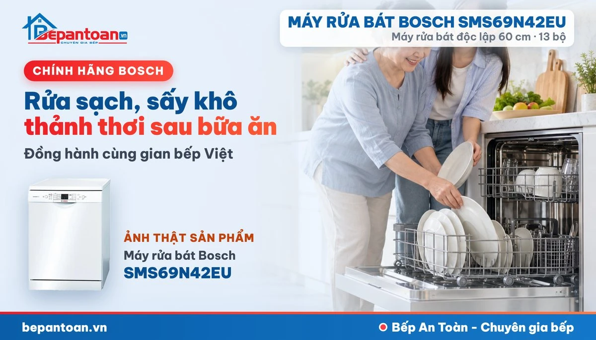 Máy rửa bát Bosch SMS69N42EU - gia đình
