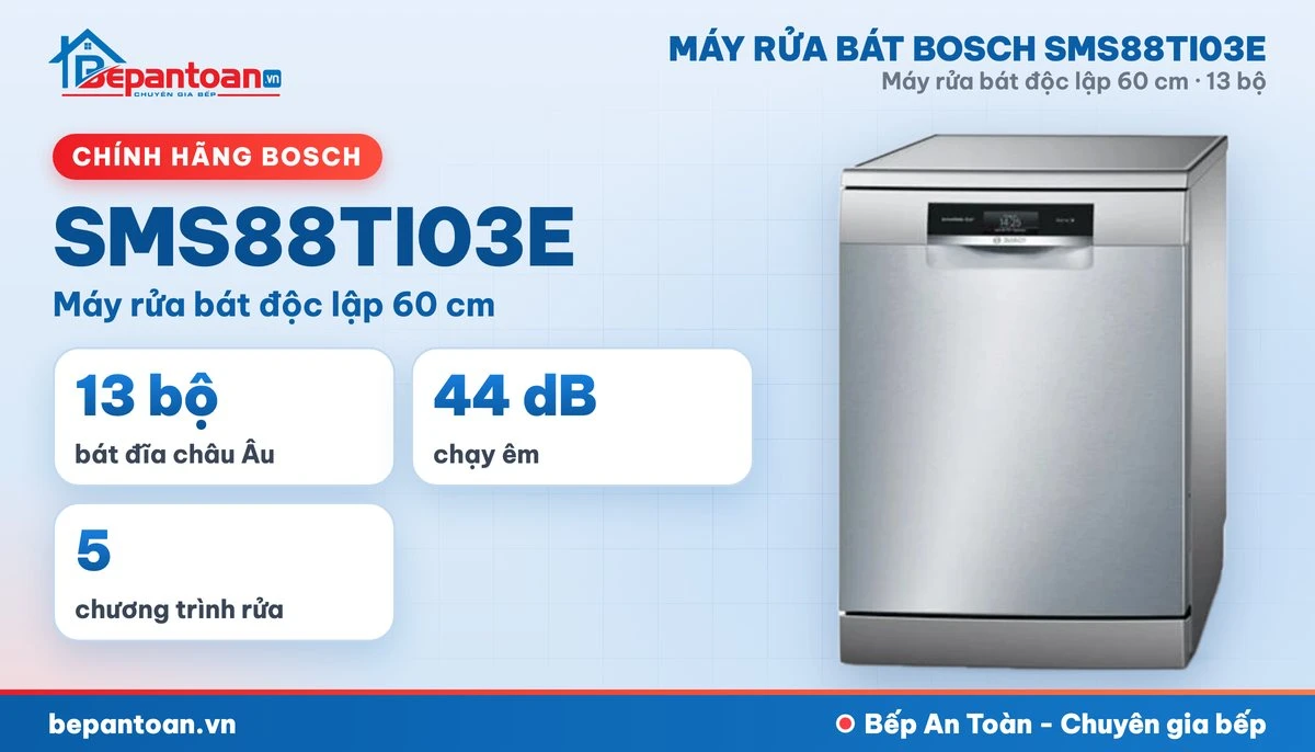 Máy rửa bát Bosch SMS88TI03E - tổng quan
