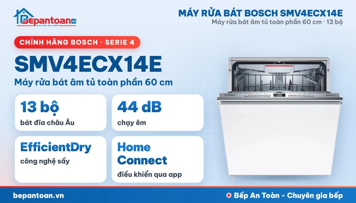 Máy rửa bát Bosch SMV4ECX14E - tổng quan