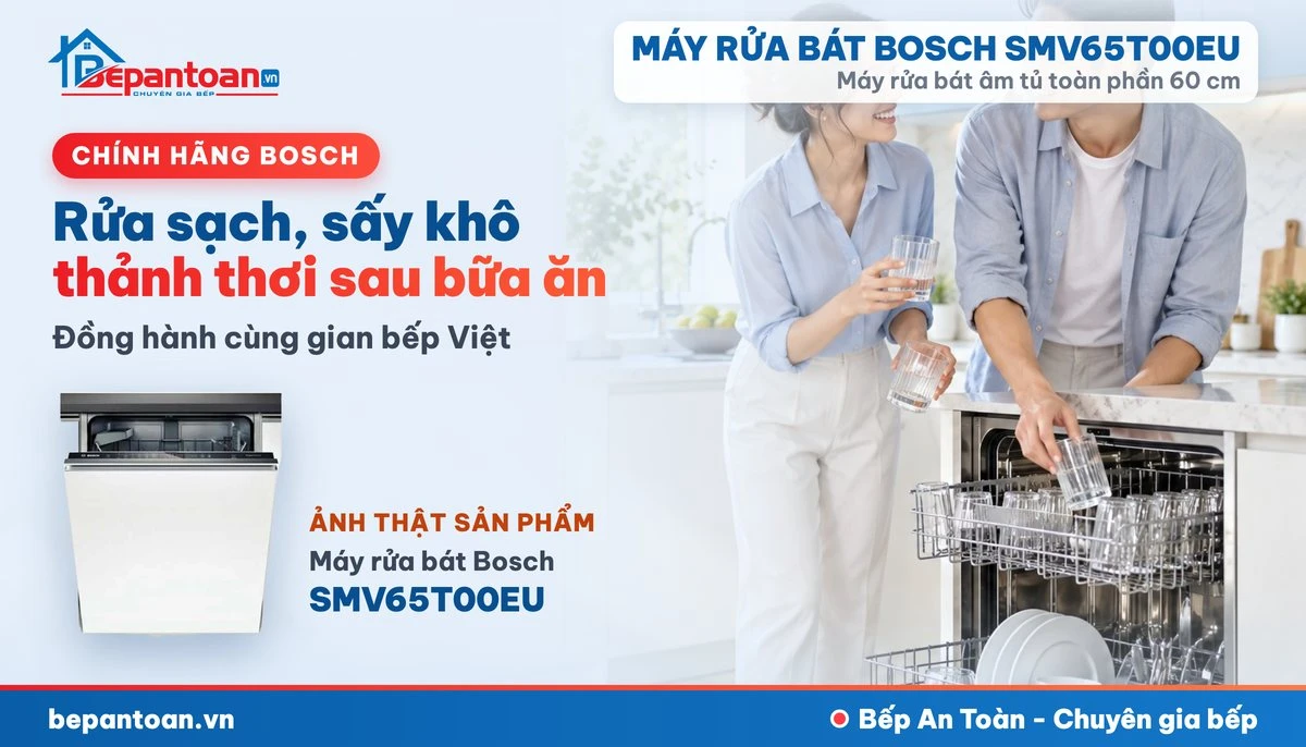 Máy rửa bát Bosch SMV65T00EU - gia đình