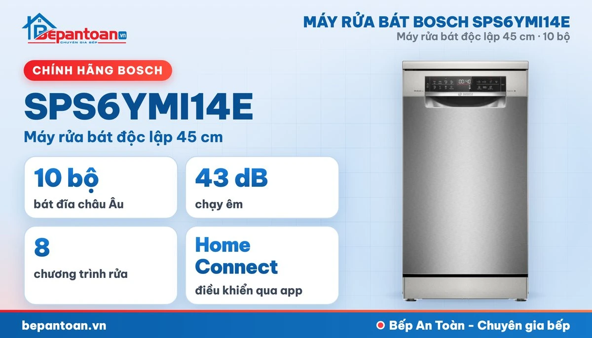 Máy rửa bát Bosch SPS6YMI14E - tổng quan