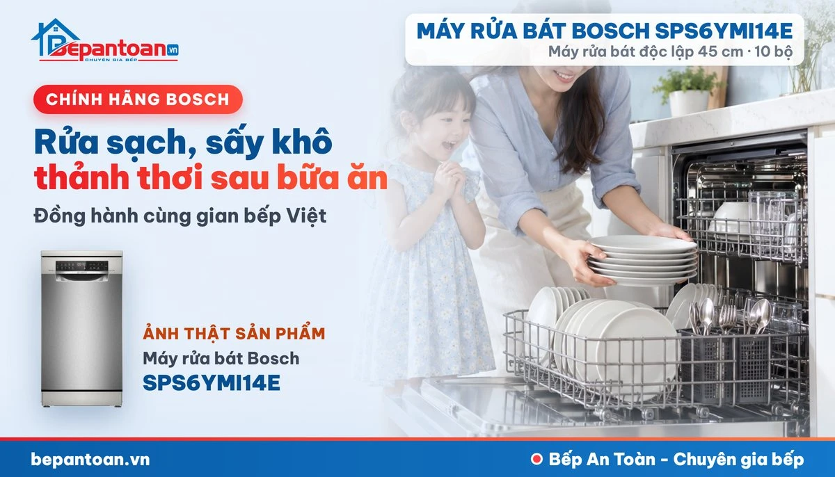 Máy rửa bát Bosch SPS6YMI14E - gia đình