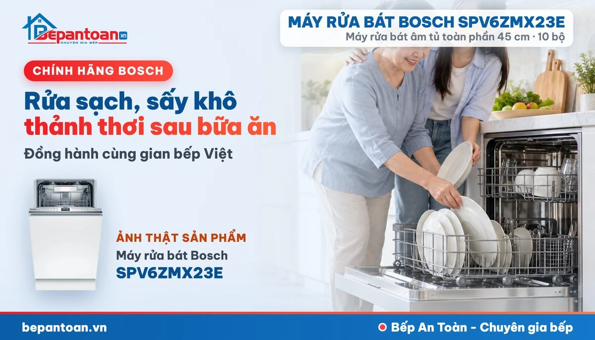 Máy rửa bát Bosch SPV6ZMX23E - gia đình
